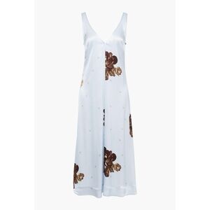 NEW Ganni Heavy Satin Strap Dress